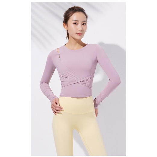 Áo phông crop xẻ vai Shining