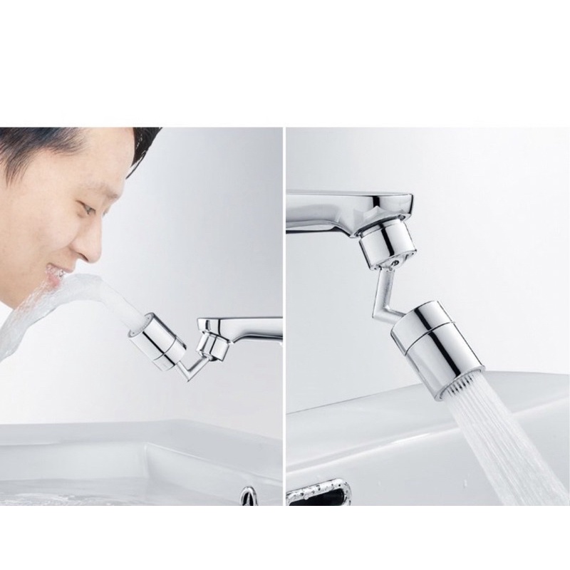 Đầu Nối Vòi Nước Thông Minh - Đầu Nối Tăng Áp 2 Chế Độ xoay 720 độ