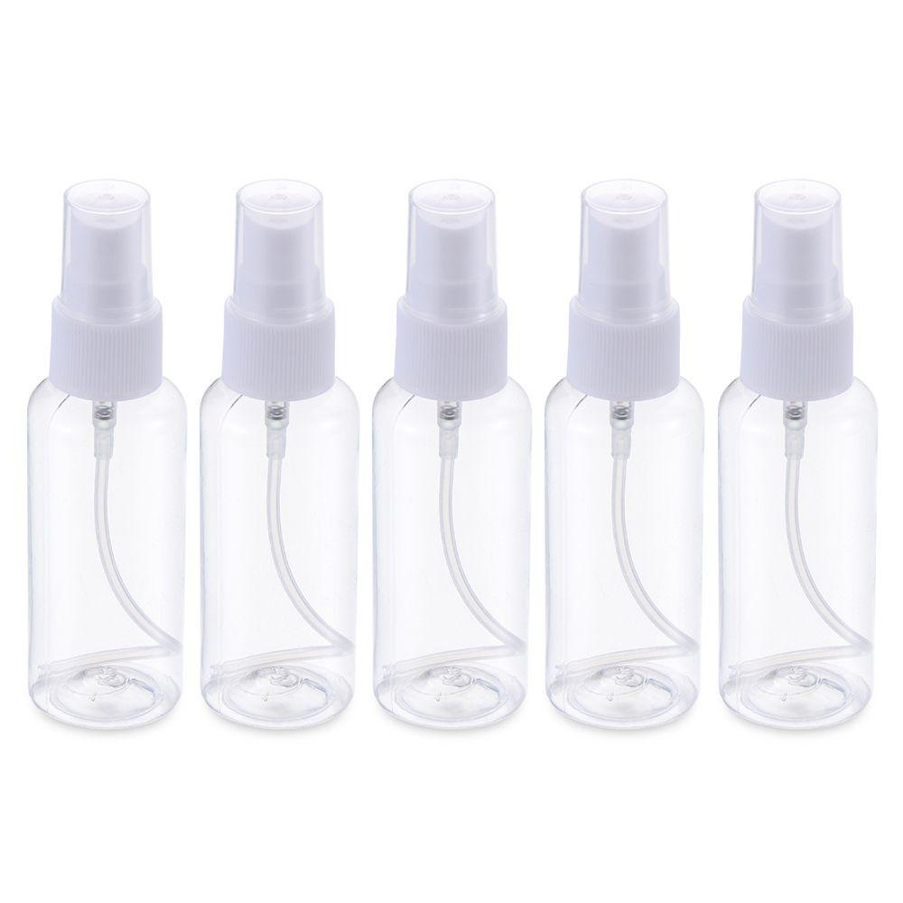 Set 5 Chai Rỗng Trong Suốt Dạng Xịt (Màu Sắc Ngẫu Nhiên) Dùng Để Đựng Dung Dịch Khử Trùng Khi Đi Du