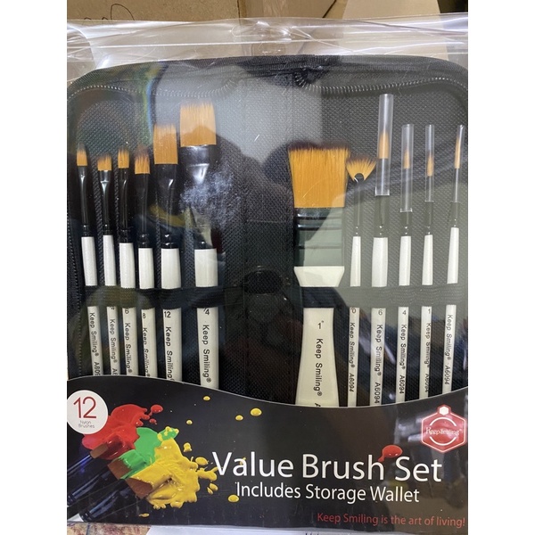 Bộ cọ 12 cây keepsmiling thân trắng