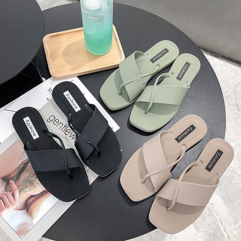 Summer Loafer Candy Color Women's Summer Outdoor Slippers Fashion Flat Flip Flops