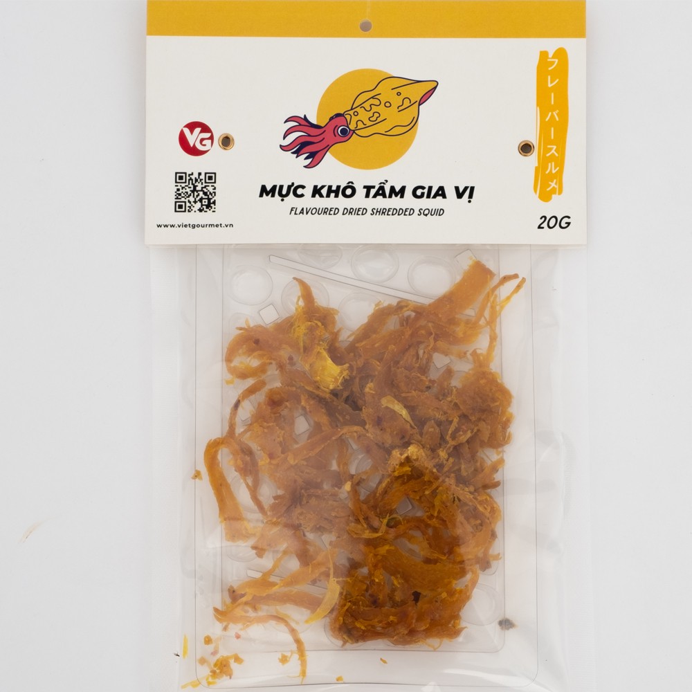 Mực khô tẩm gia vị ăn liền VIETGOURMET, Mực xé vị cay dai dai uống kèm bia, đặc sản PHAN THIẾT ăn vặt vừa ngon vừa rẻ | BigBuy360 - bigbuy360.vn