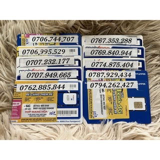 Sim Mobifone Số Đẹp , Dễ Nhớ - Cặp/Gánh (Đầu 07)