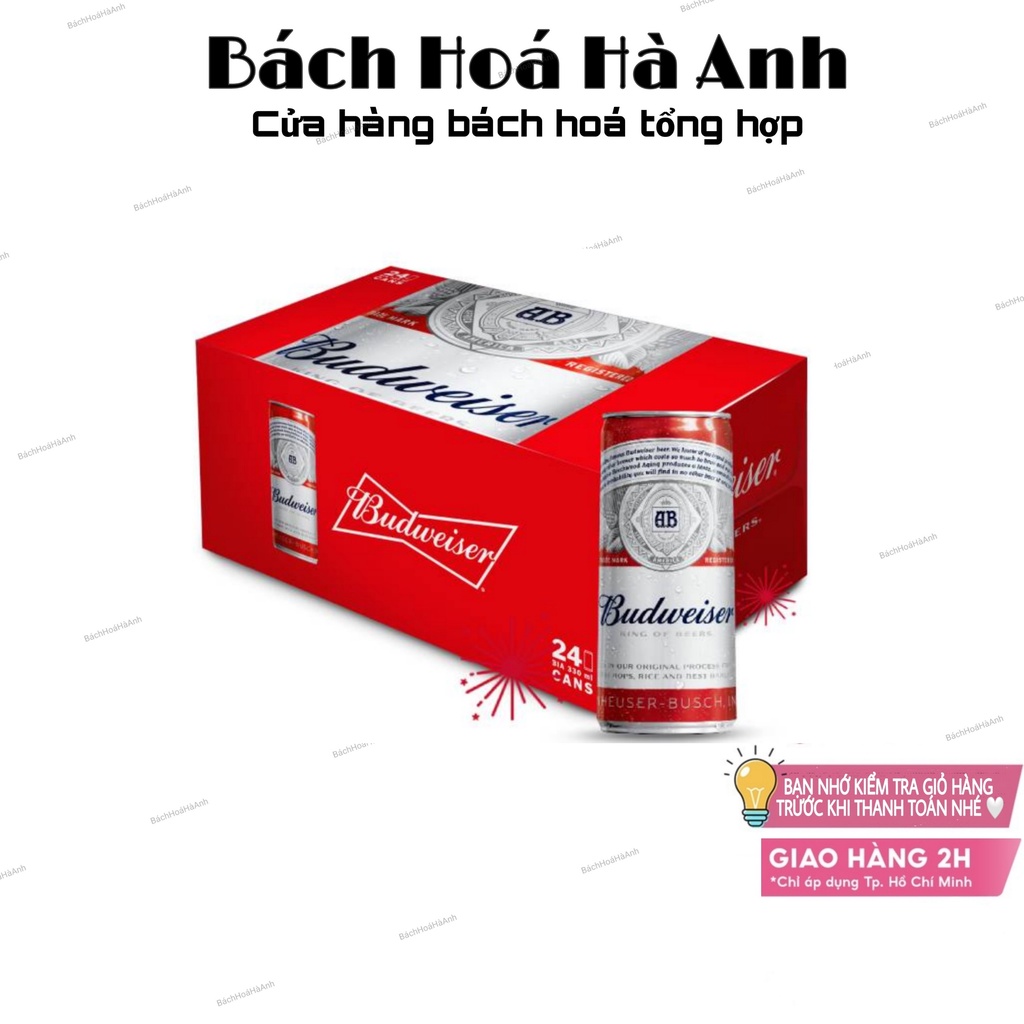 Bia Budweiser 330ml - 24 lon