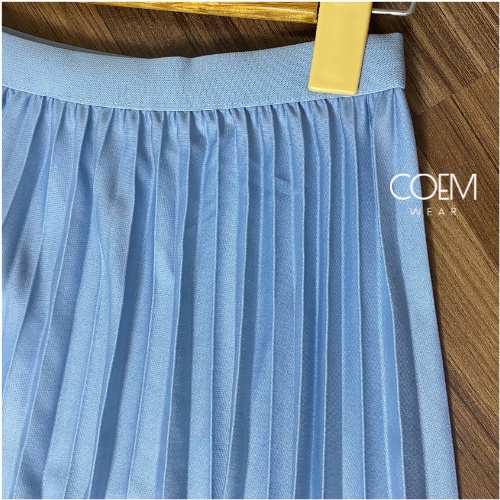 Chân váy midi dáng dài xếp ly qua gối đẹp thời trang hàng QC Loại 1 CW 334