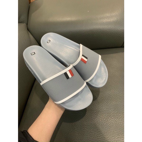 Dép Nam Thom Browne Đế Cao Su  - Dép Nam Quai Ngang Đế Đúc Cao Su Non Siêu Êm Chân