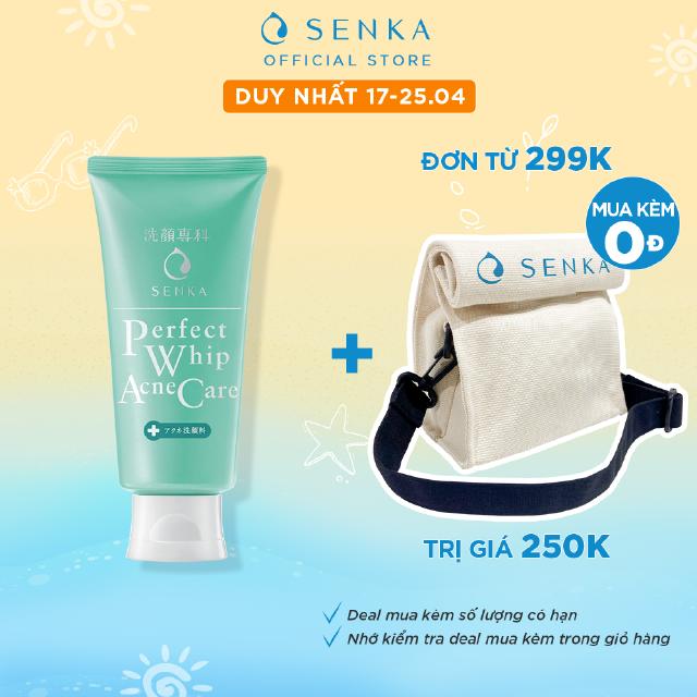 Sữa Rửa Mặt Dành Cho Da Mụn Senka Perfect Whip Acne Care 100ml