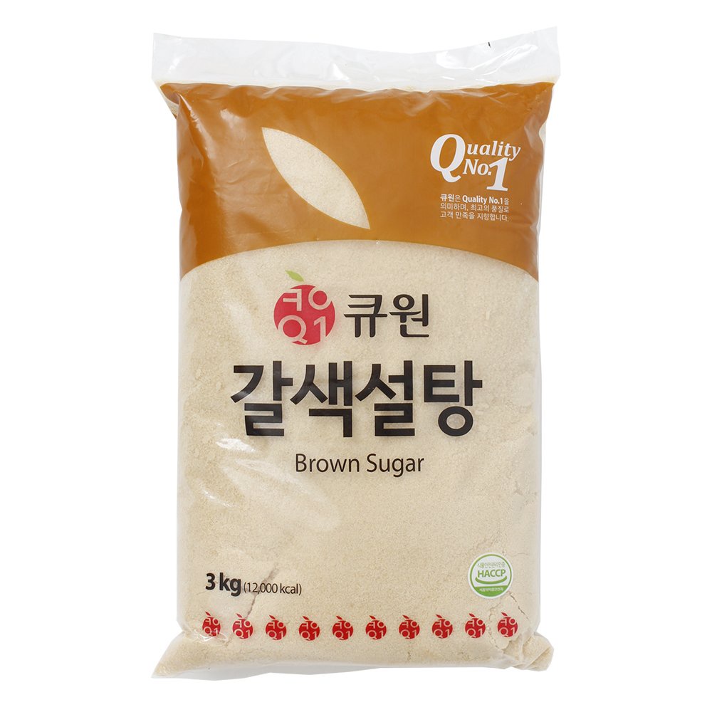 Samyangsa) Đường Nâu Vàng Hàn Quốc 3kg / 삼양사) 큐원 갈색설탕 3Kg