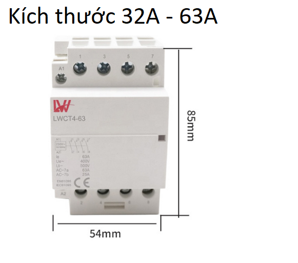 Khởi động từ contactor 3P 380V LW 25A 32A 63A chuyên lắp tủ hàng chất lượng độ bền cao
