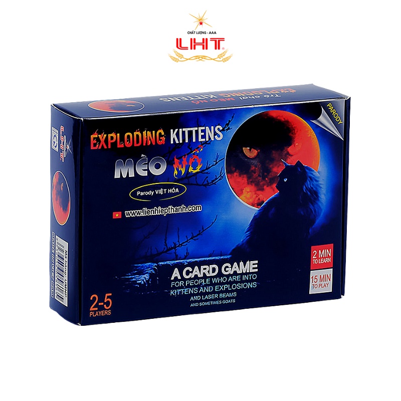 Boardgame Mèo Nổ Exploding Kittens, thẻ bài Việt hóa cơ bản chất lượng cao [Chính hãng AAA - LHT]