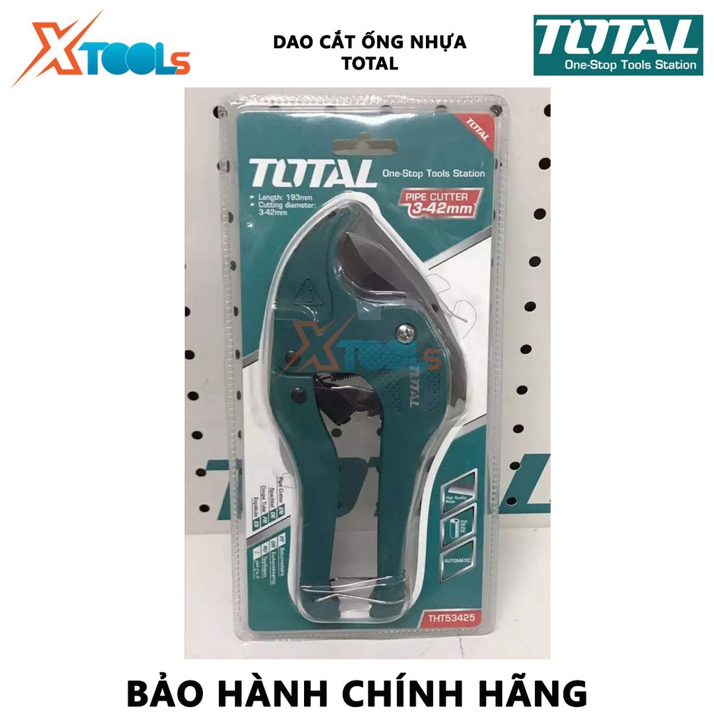 Dao cắt ống nhựa PVC TOTAL | kéo cắt ống pvc Chiều dài 193mm, Đường kính cắt 3-42mm, thiết kế nhỏ gọn, trọng lượng nhe