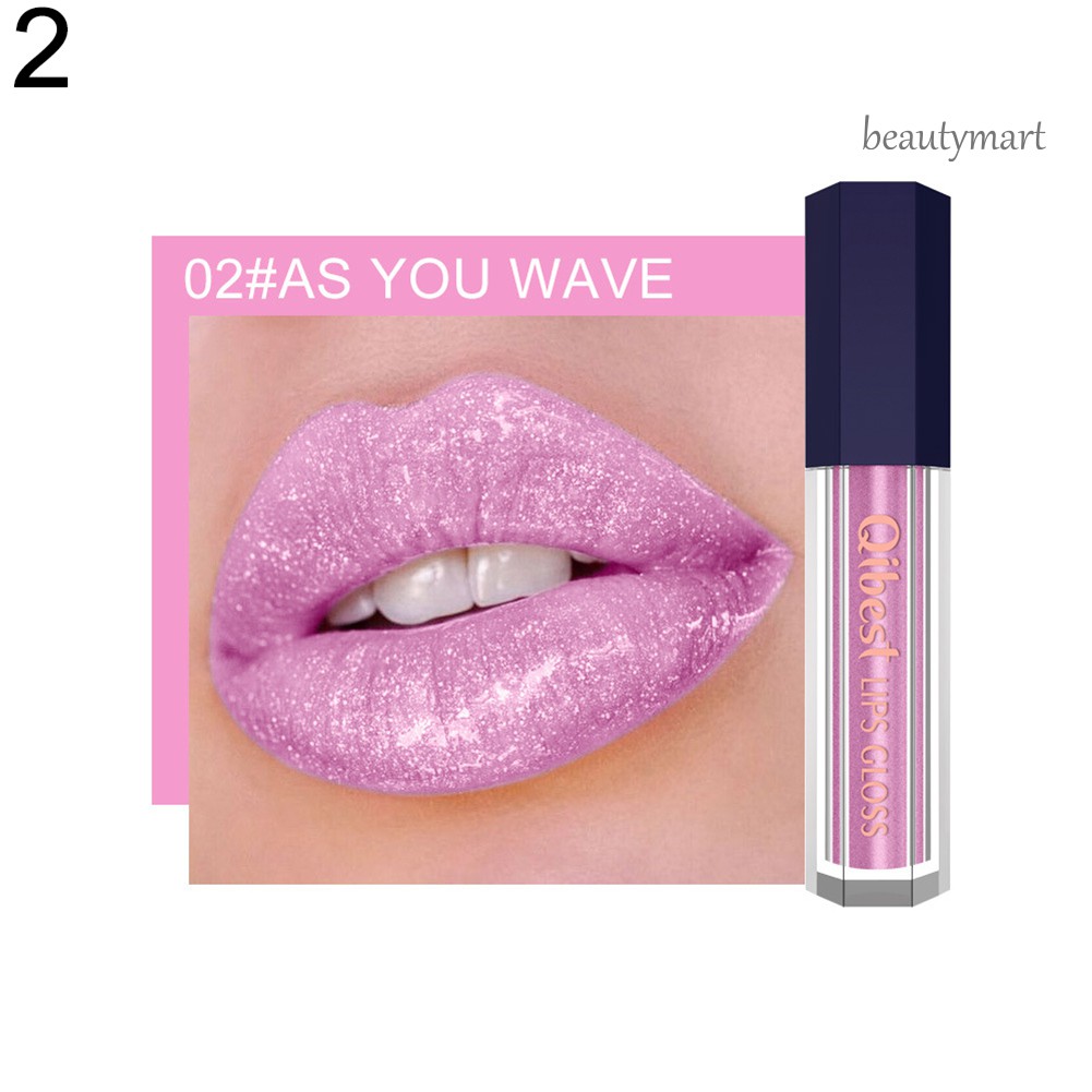 [Hàng mới về] Son kem ánh nhũ ngọc trai Qibest lâu trôi cho phái nữ