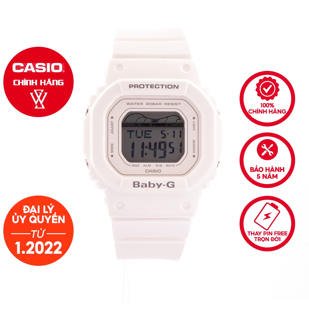 Đồng Hồ Điện Tử Nữ Casio Baby-G WATCHSTORE BLX-560-7DR Thiết Kế Mặt Kính Khoáng 40mm, Dây Và Vỏ Nhựa Bền Bỉ