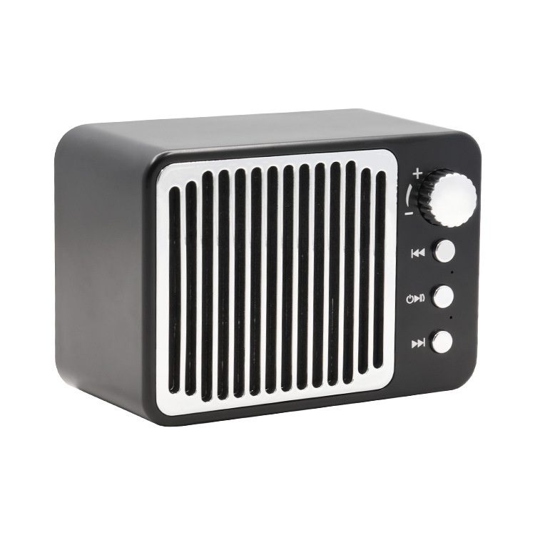 Loa Bluetooth Không Dây Cầm Tay Bass Mạnh Mẽ Chống Nước Phong Cách Vintage