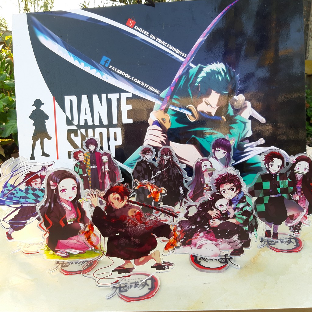 Mô Hình Standee Acrylic Anime Kimetsu no Yaiba Nhân Vật Figure Tanjirou, Zenitsu, Inosuke, Nezuko (15cm)