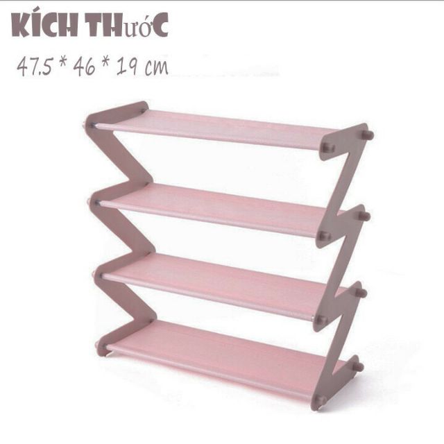 [Thánh kệ đa năng] Kệ 4 Tầng Chữ Z Để Sách Vỡ, Giày Dép, Vật Dụng Đa Năng