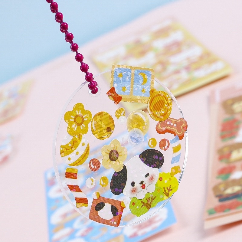 Sticker trang trí con vật lấp lánh dễ thương