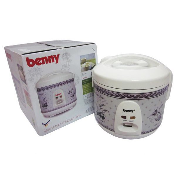 Nồi cơm điện Benny BR-12PV 1,2L 700W (Trắng phối Tím) - Bảo hành 1 năm