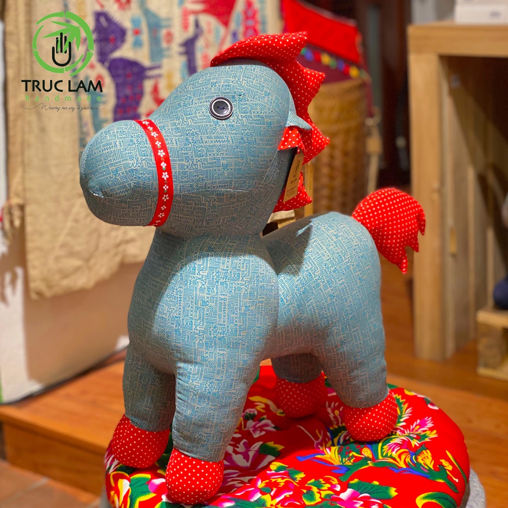 Đồ Chơi Cho Bé Thú Nhồi Bông Hình Con Ngựa Nhiều Màu Bông Gòn Cao Cấp - Trúc Lâm Handmade