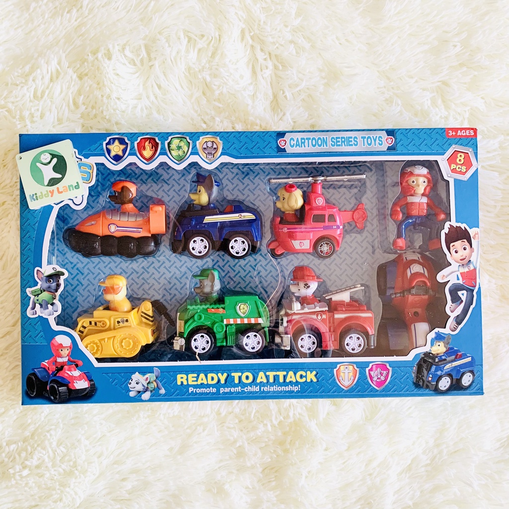 (Tặng sticker) Đồ chơi Biệt đội Chó cứu hộ Paw Patrol mô hình 7 con cho bé