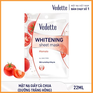 ❤️ mặt nạ giấy trắng da cà chua 22ml vedette