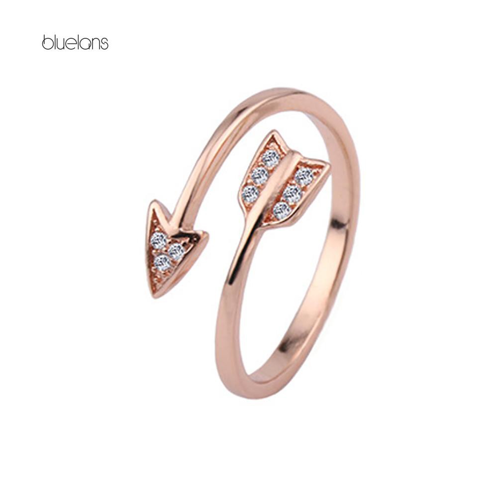 Nhẫn Đôi Hình Mũi Tên Đính Đá Thời Trang Cho Nam Nữ