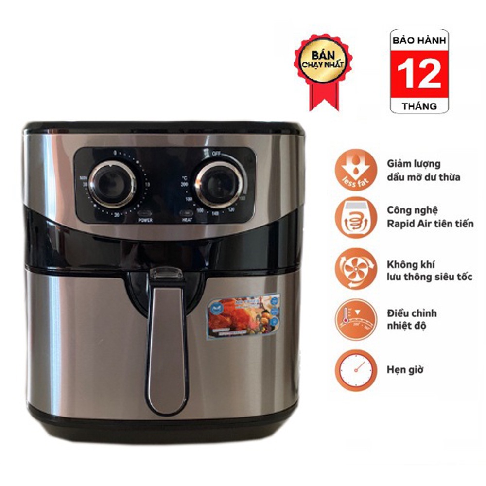 NỒI CHIÊN KHÔNG DẦU SHARP KS98 - 10L2 DUNG TÍCH SIÊU LỚN, BẢO HÀNH 12 THÁNG