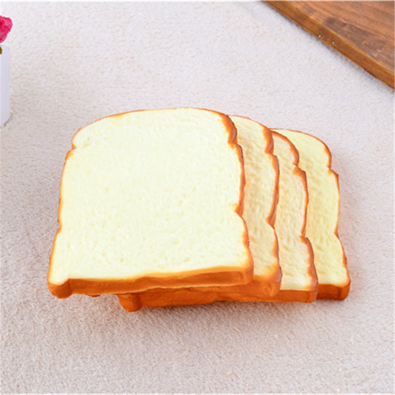 Đồ chơi nắn bóp đàn hồi hình bánh mì lát dùng giảm căng thẳng