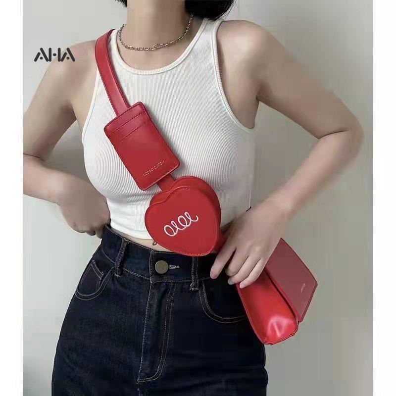 Túi đeo chéo AHA OFFICIAL phong cách Hàn Quốc đa năng mới thời trang