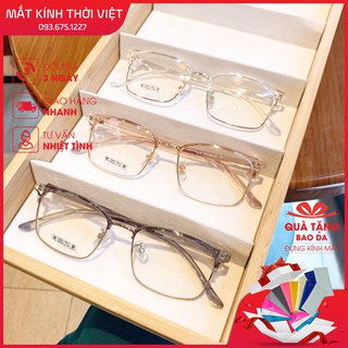 Kính giả cận nửa viền vuông Vintage size M - cắt tròng độ cận được