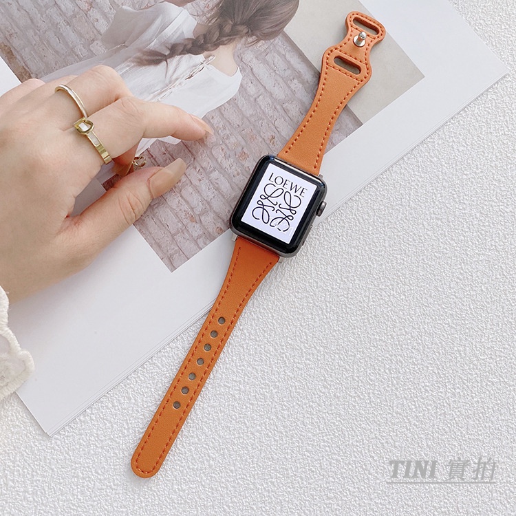 Dây đeo bằng da thật cho đồng hồ thông minh Apple Series 7 / 6 / 5 / 4 / 3 /SE 44mm / 40mm / 42mm / 38mm /41mm / 45mm Dây đeo Apple Watch