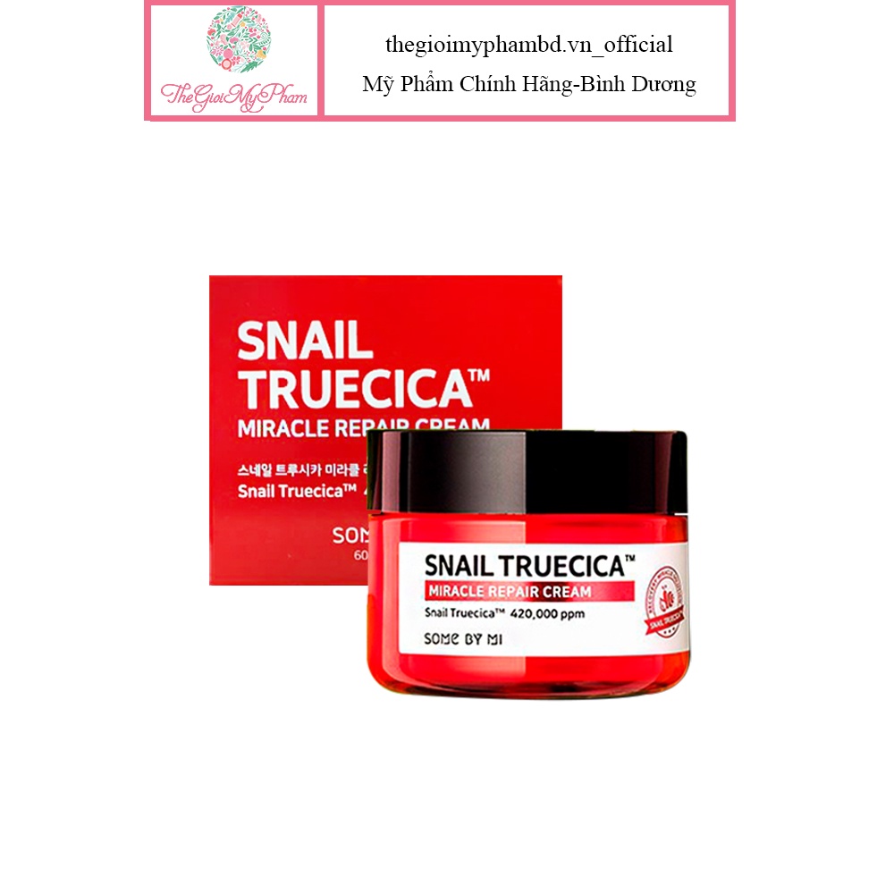 Kem Dưỡng Phục Hồi Da Some By Mi Snail Truecica Miracle Repair Cream 60g