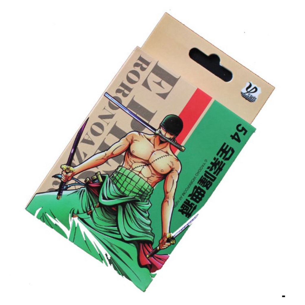 (Có sẵn) Bộ bài tây rozo,Onepiece,zoro 54 lá in 2 mặt bản to đẹp