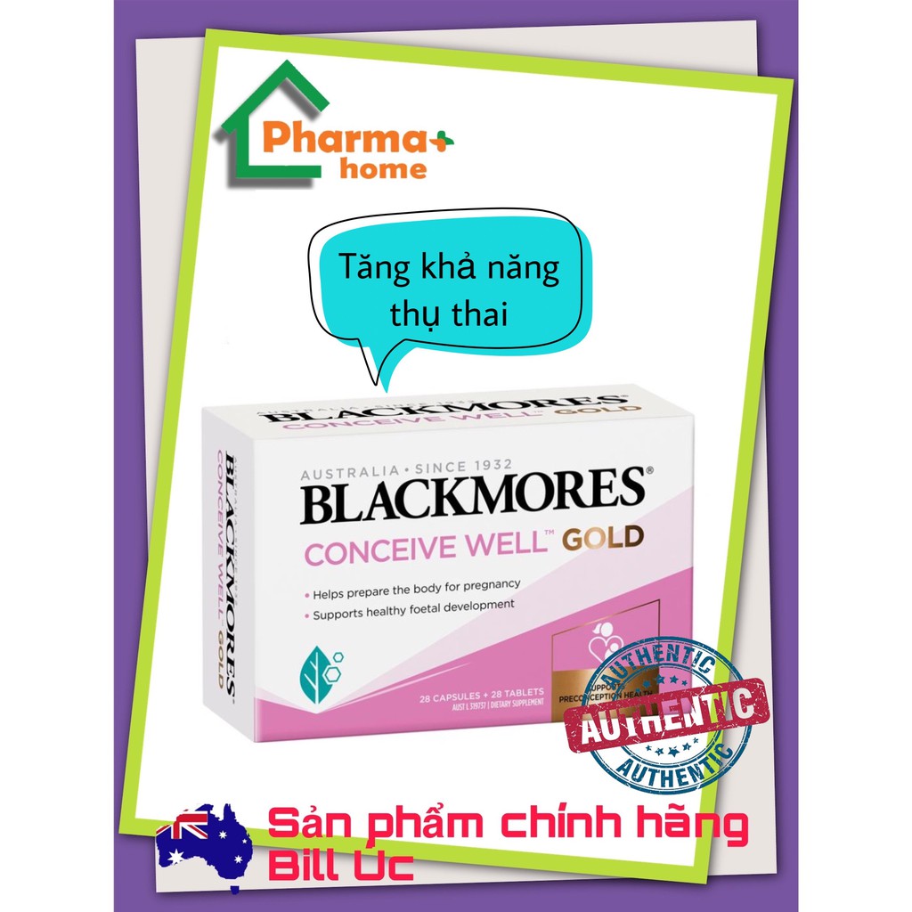 Viên Uống Blackmores Conceive Well Gold, 28 + 28 viên