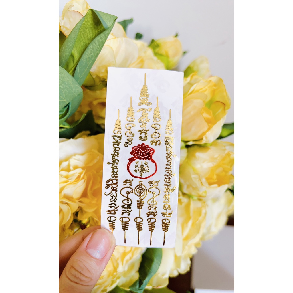 Linh phù thái lan dán điện thoại Hồ Ly túi tiền đôi nhiều mẫu dán may mắn