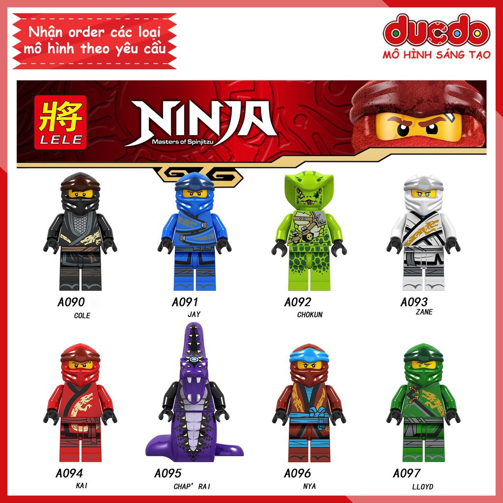 Minifigures các nhân vật Ninjago tuyệt đẹp - Đồ chơi Lắp ghép Xếp hình Mini Mô hình Ninja LeLe A090-A097