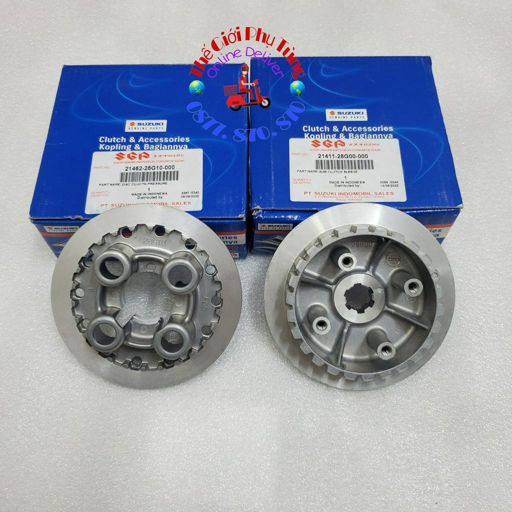 Cặp đế nồi (má nồi) Axelo zin Suzuki Indonesia - 21462-28G10-000/ 21411-28G00-000