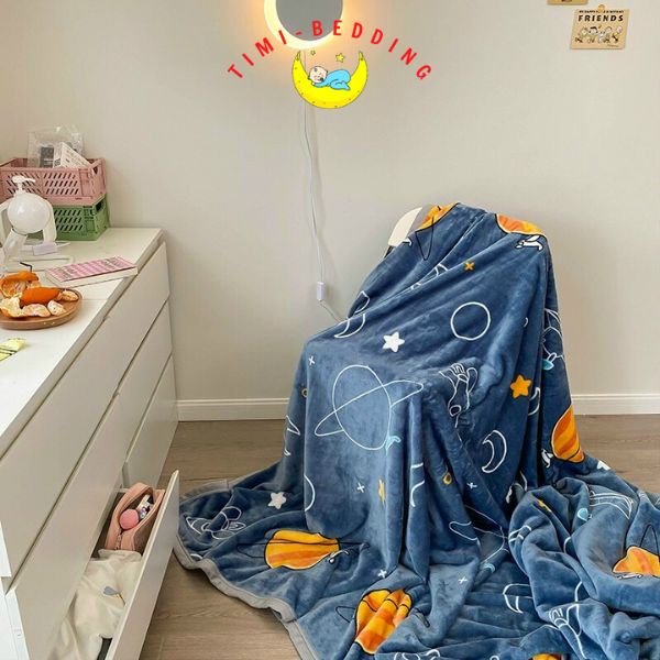 Chăn tuyết nhung sữa hàn quốc đắp điều hòa ấm áp kích thước 2x2,3m – Timibedding