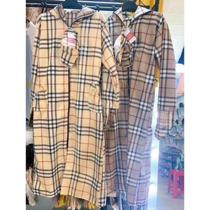 Áo Nắng Dáng Dài - Áo Đi Nắng Toàn Thân Kẻ Sọc 2 Màu 2 Lớp * !
