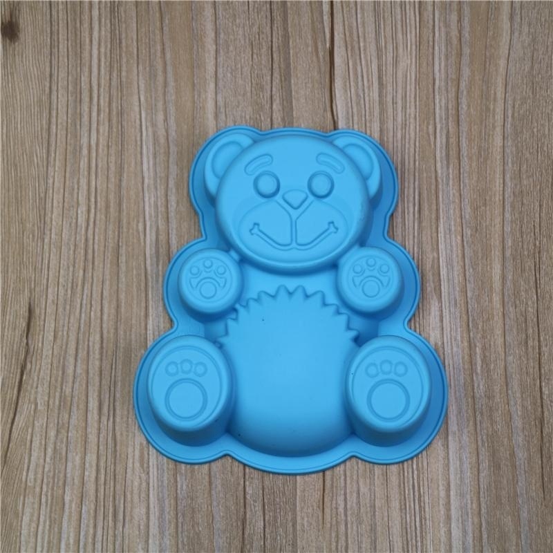 Khuôn Làm Bánh Không Độc Hại Hình Gấu 3d
