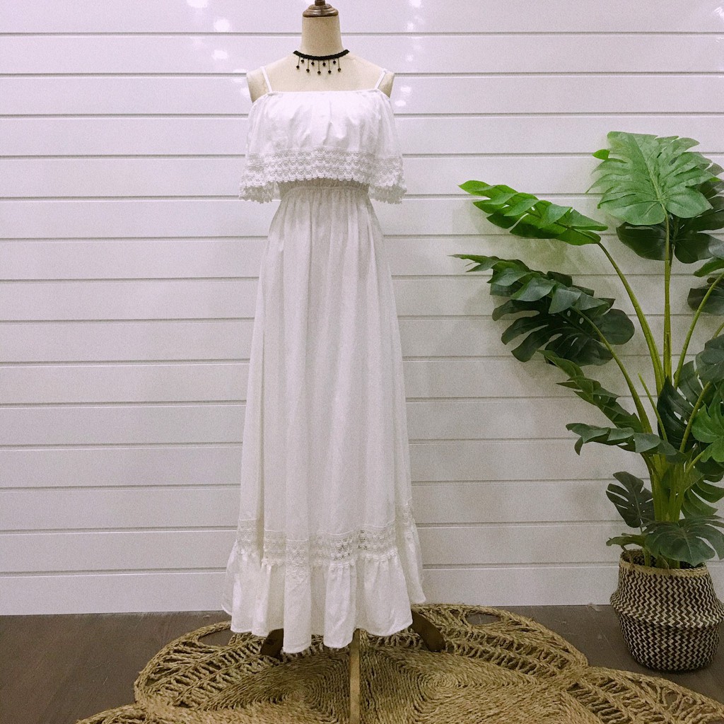 Váy xô xốp thái trắng