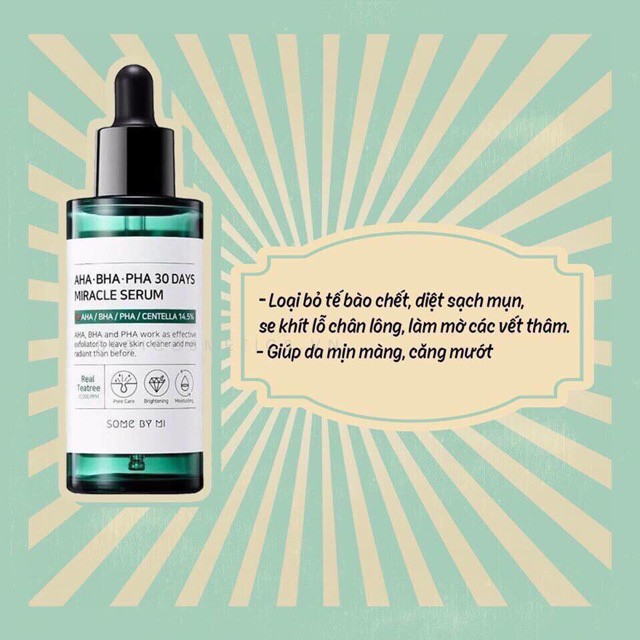 Tinh chất cho da mụn Some By Mi AHA-BHA-PHA 30 Days Miracle Serum 50ml SMS1 | BigBuy360 - bigbuy360.vn
