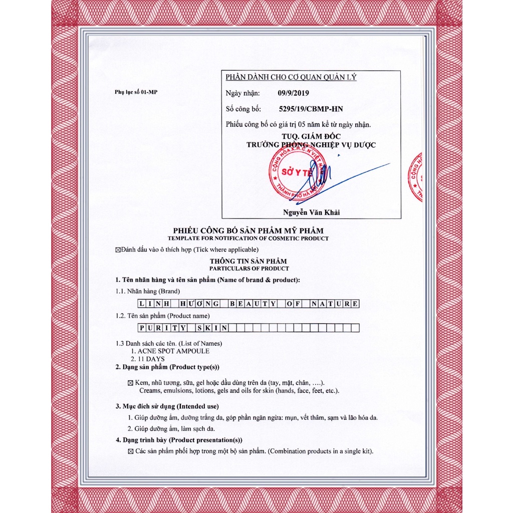 Bộ Serum mụn Linh Hương Purity Skin 11ml đánh bay mụn hết thâm làm mịn da hiệu quả trong 11 ngày