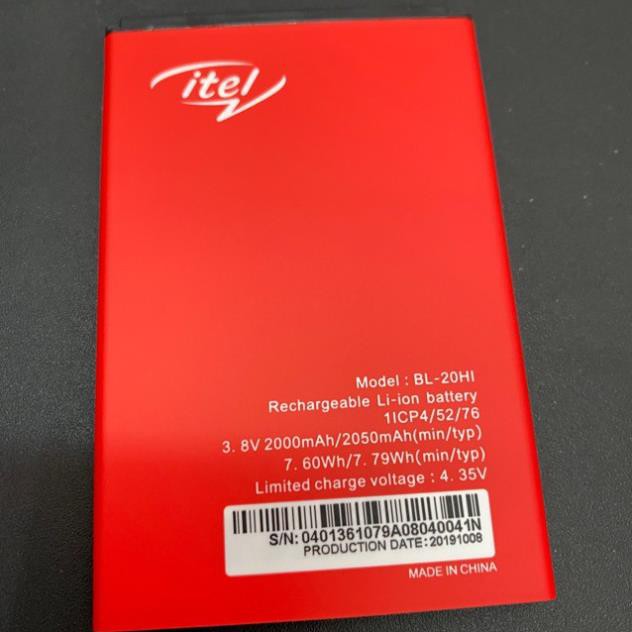 PIN ĐIỆN THOẠI ITEL 1508, S11, S31, A13,A31,A43  BL-24EI ZIN HÃNG