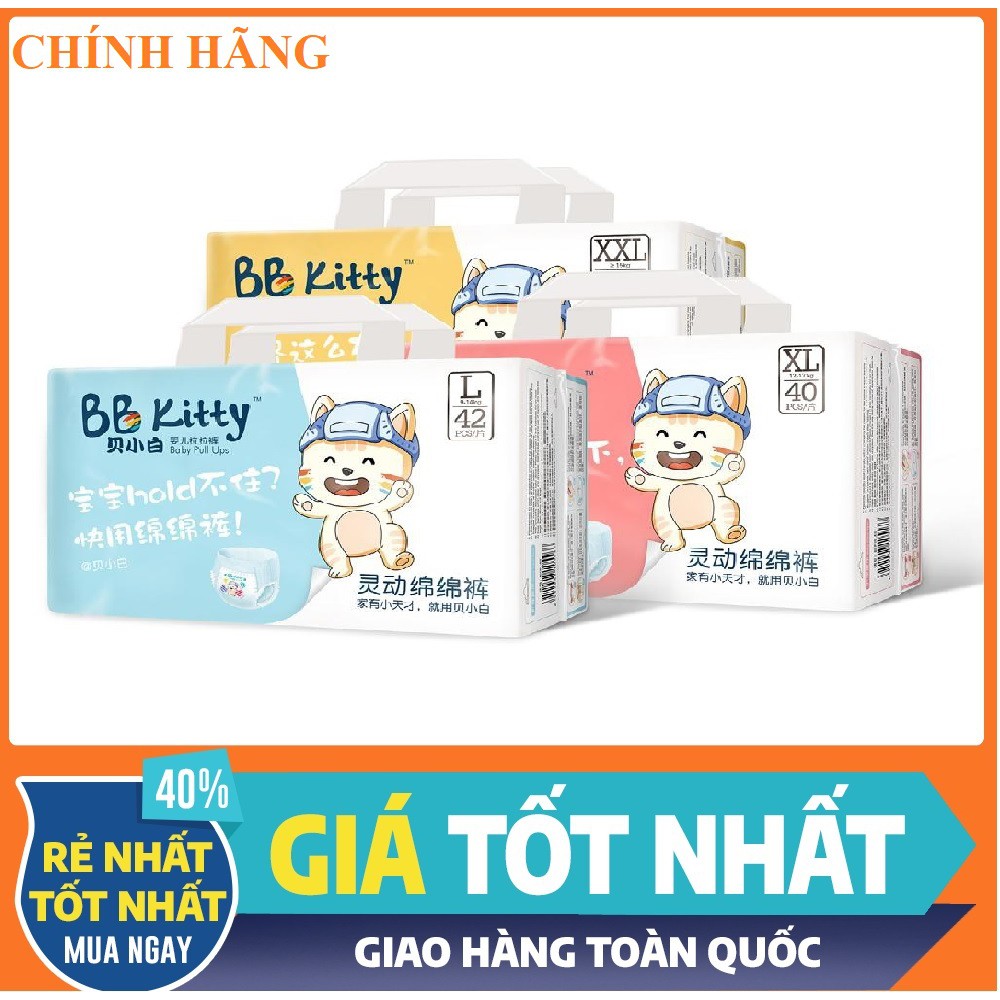 🥇COMBO 2 BỊCH🥇Bỉm/tã BB Kitty cao cấp nội địa Trung đủ Size dán/quần NB/S56/M48/L42  M48/L42/XL40/XXL36