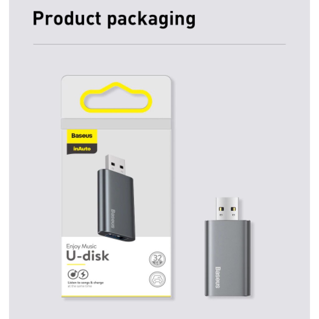 USB U-disk 32Gb Baseus ACUP B0A Vừa Lưu Trữ Vừa Cổng Sạc Nhanh Chính Hãng