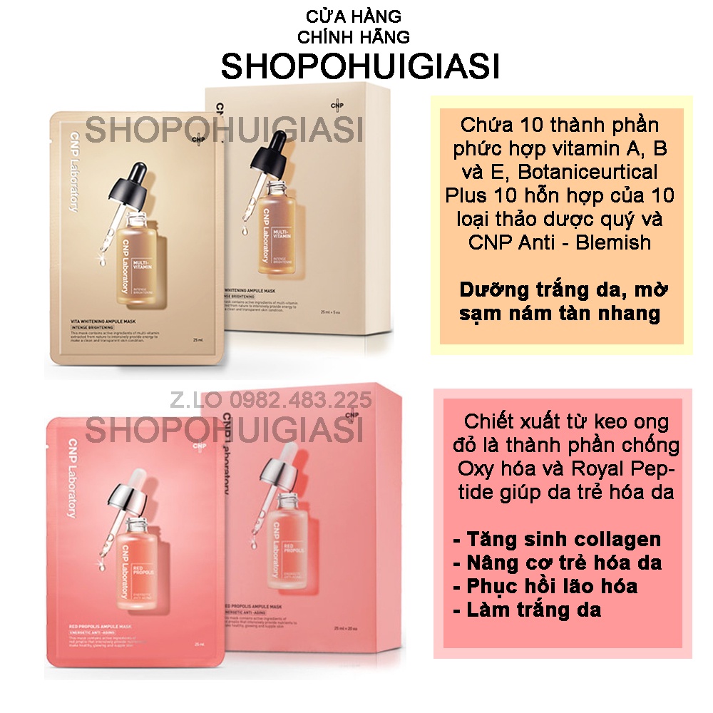Mặt nạ CNP Laboratory Ampule Mask 25ml dưỡng trắng da chuyên sâu 25ml
