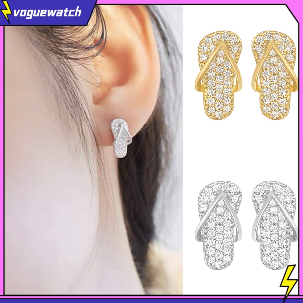 Bông Tai Hợp Kim Hình Chiếc Dép Dễ Thương Sáng Tạo Cho Nữ