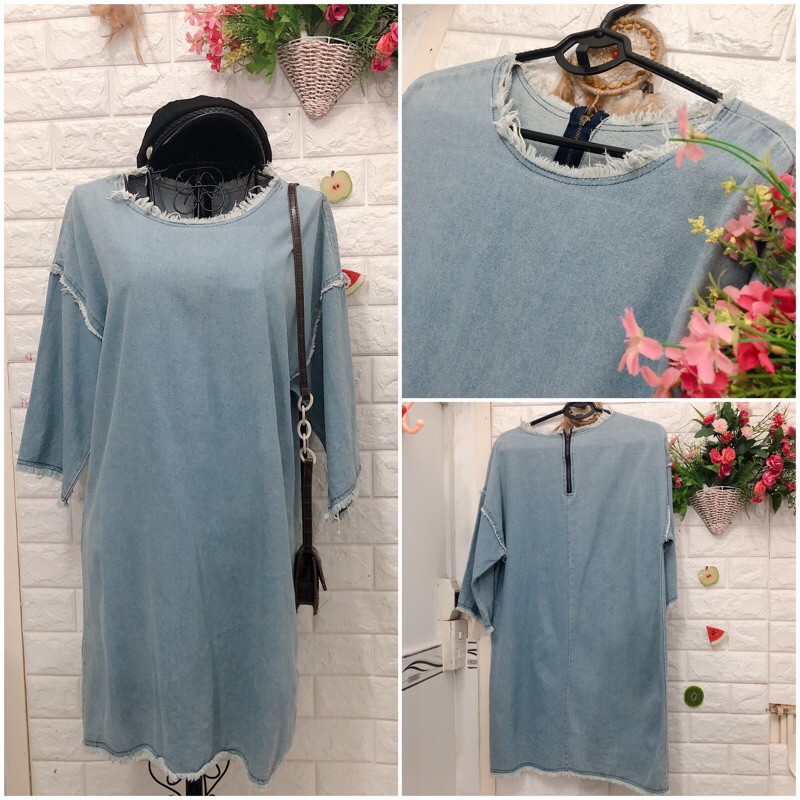 Đầm denim xinh giá rẻ dưới 60 kg