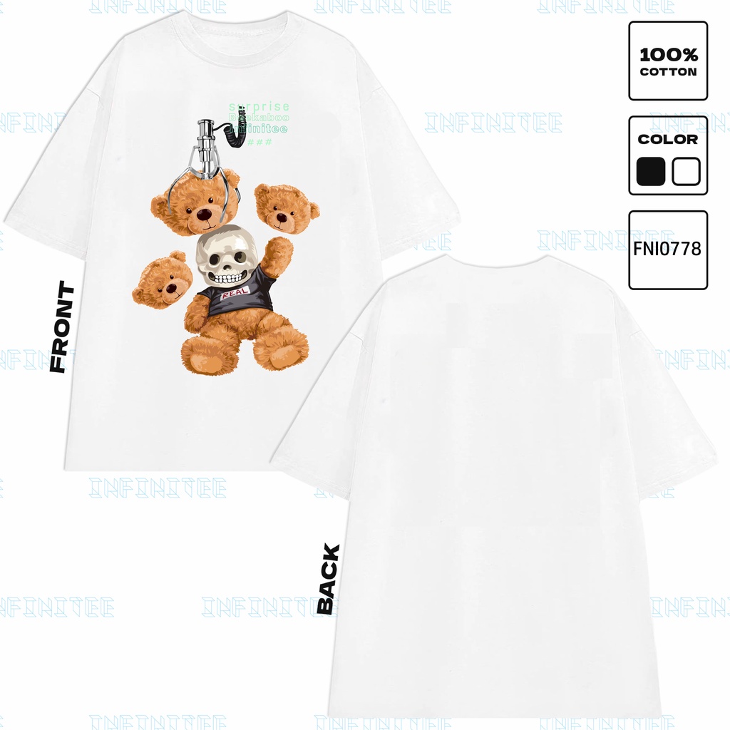 Áo thun INFINITEE Fni0778, Thun 100% Cotton - form rộng Unisex.